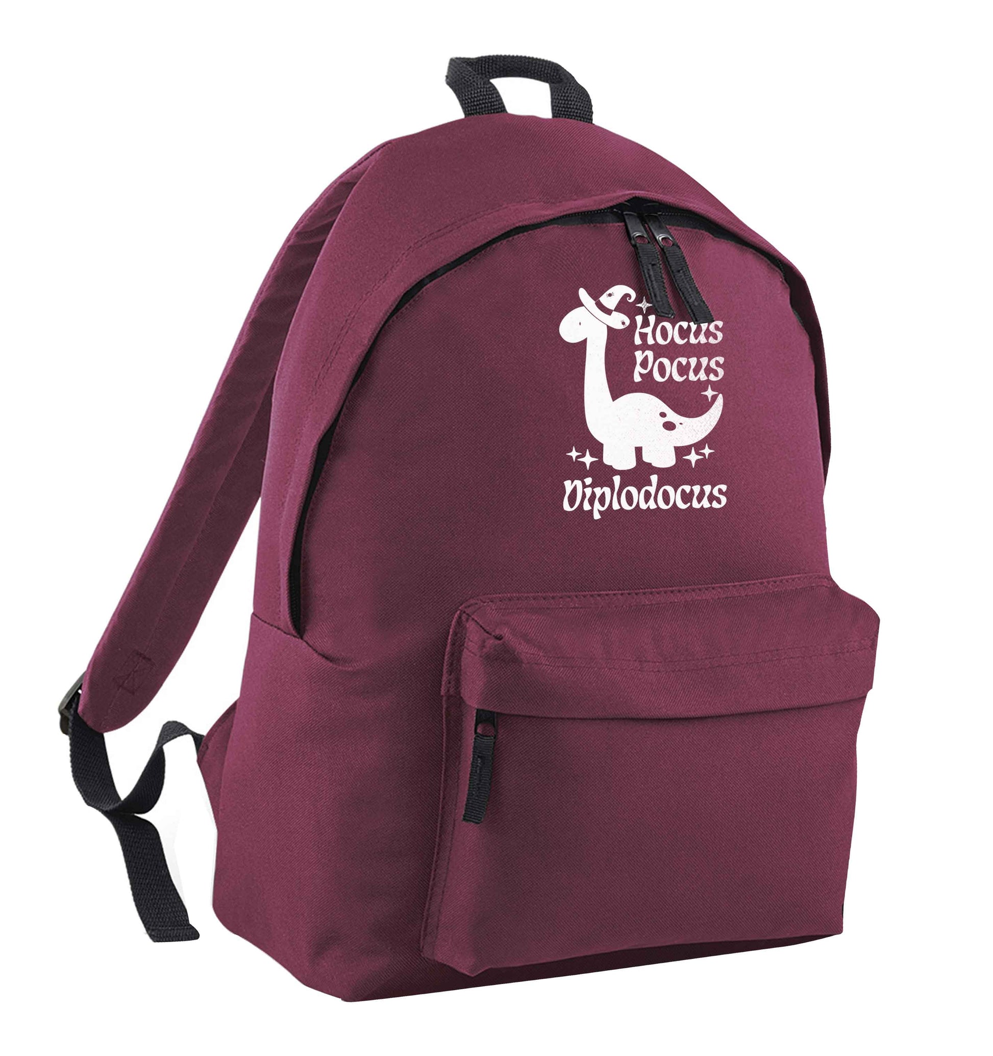Hocus pocus diplodocus Kit maroon children's backpack