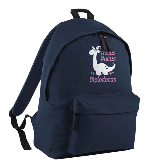 Hocus pocus diplodocus Kit navy children's backpack