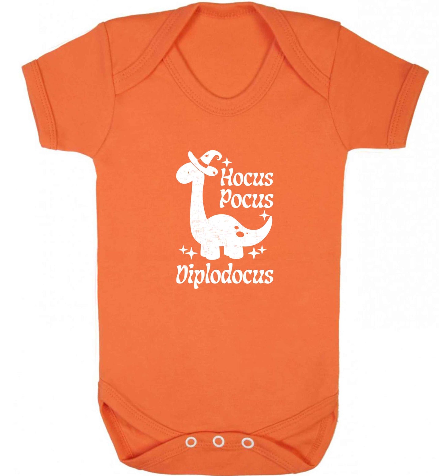Hocus pocus diplodocus Kit baby vest orange 18-24 months
