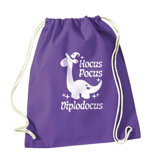 Hocus pocus diplodocus Kit purple drawstring bag