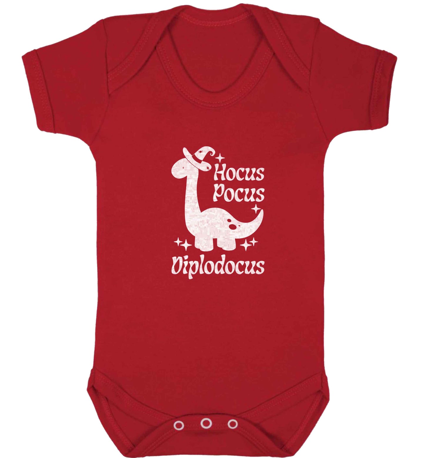 Hocus pocus diplodocus Kit baby vest red 18-24 months