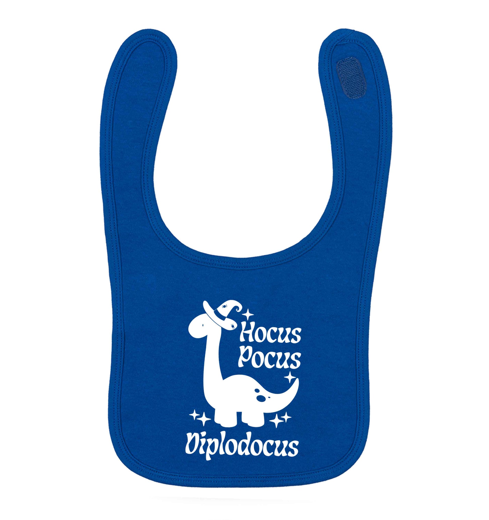 Hocus pocus diplodocus Kit royal blue baby bib