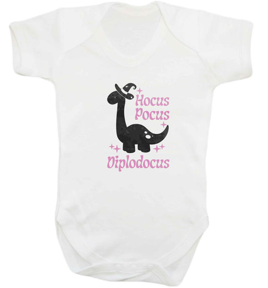 Hocus pocus diplodocus Kit baby vest white 18-24 months