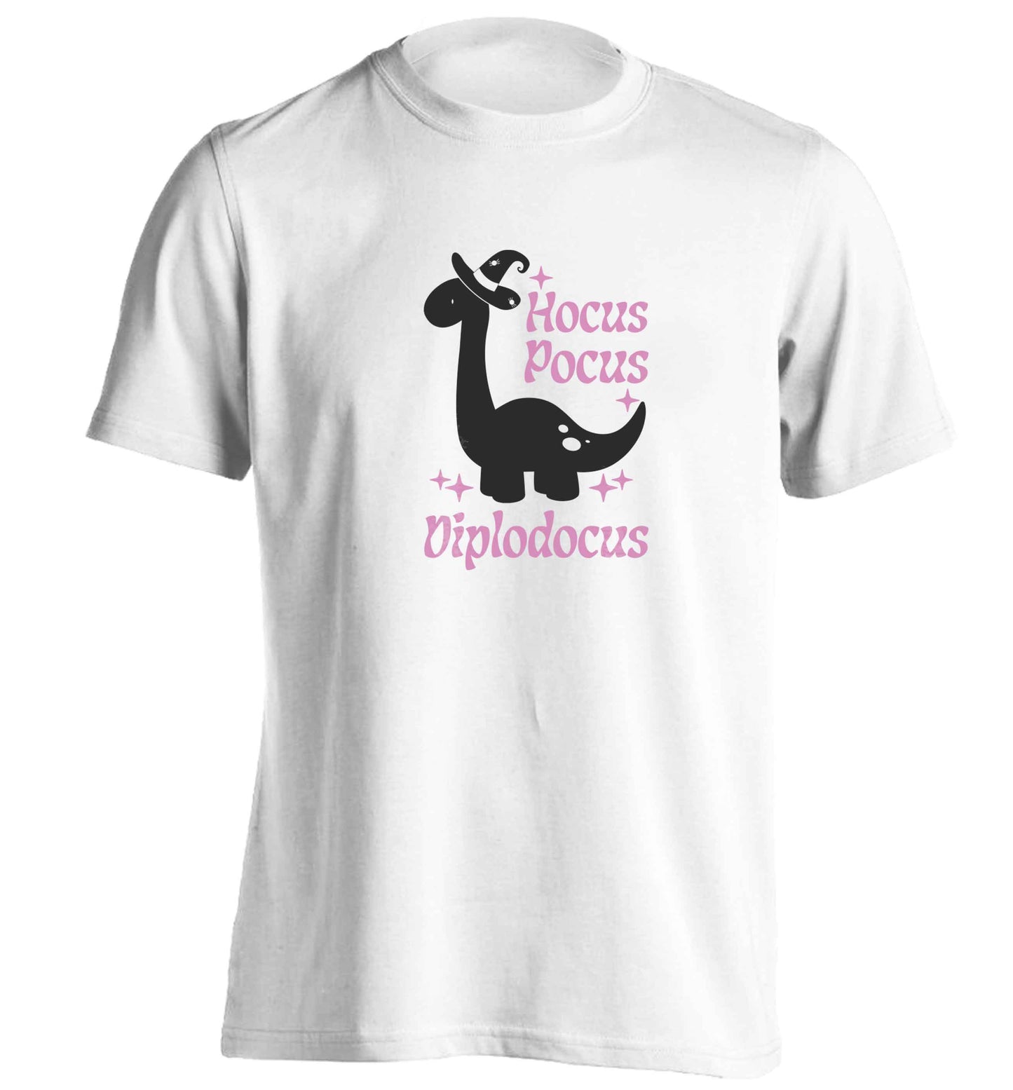 Hocus pocus diplodocus Kit adults unisex white Tshirt 2XL