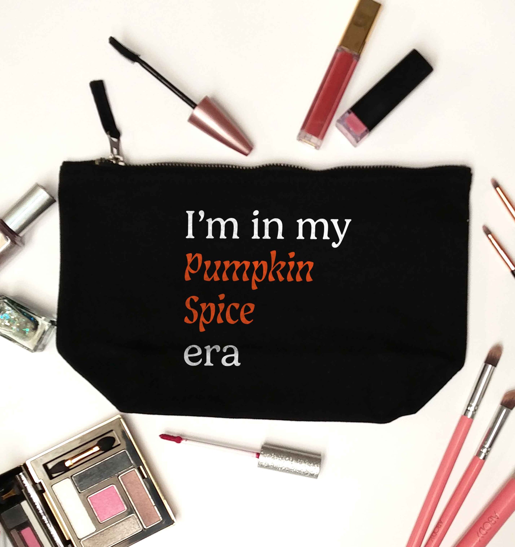 I'm in my pumpkin spice era Kit black makeup bag