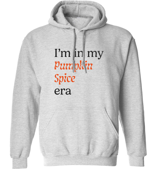 I'm in my pumpkin spice era Kit adults unisex grey hoodie 2XL