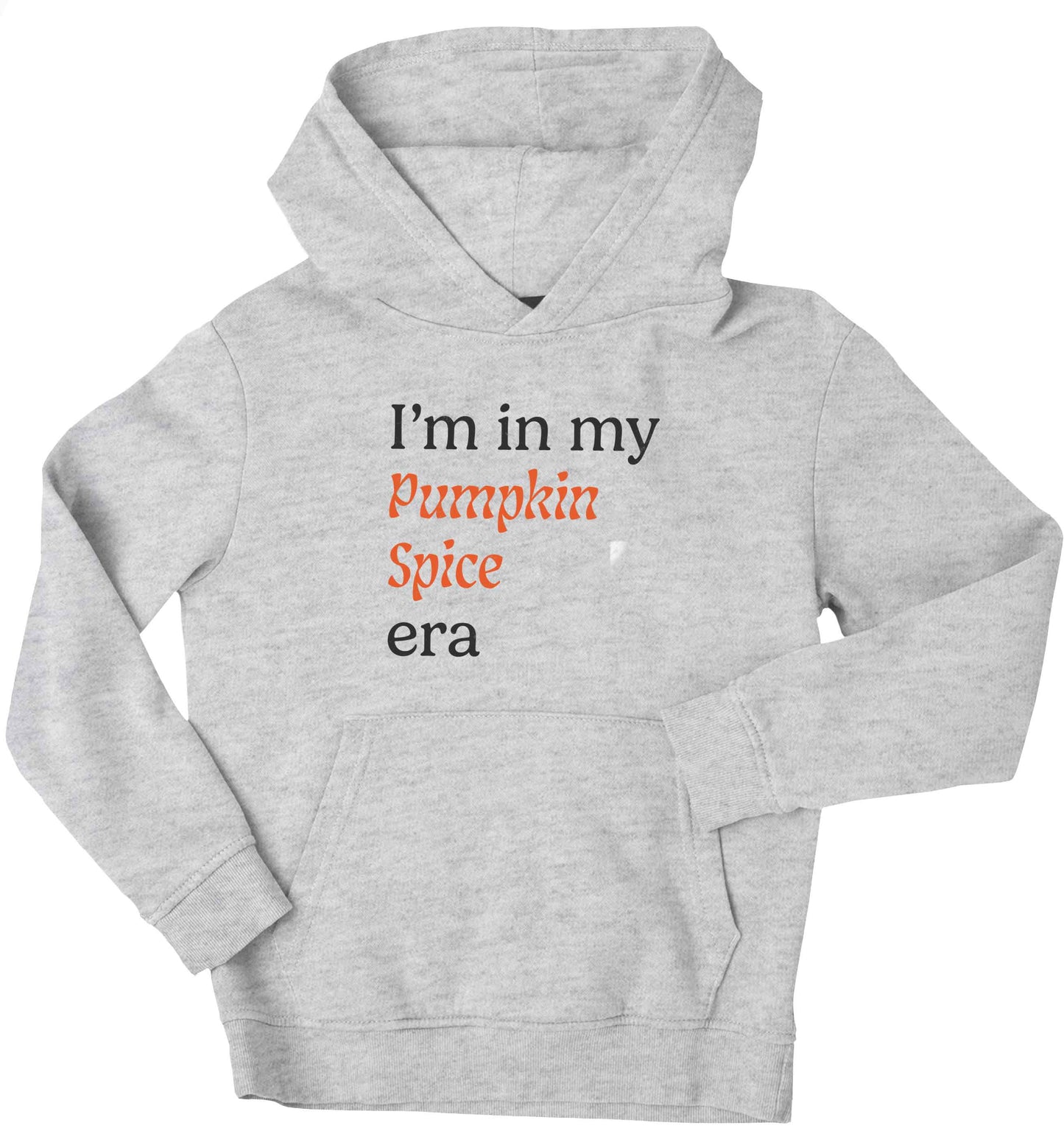 I'm in my pumpkin spice era Kit children's grey hoodie 12-13 Years
