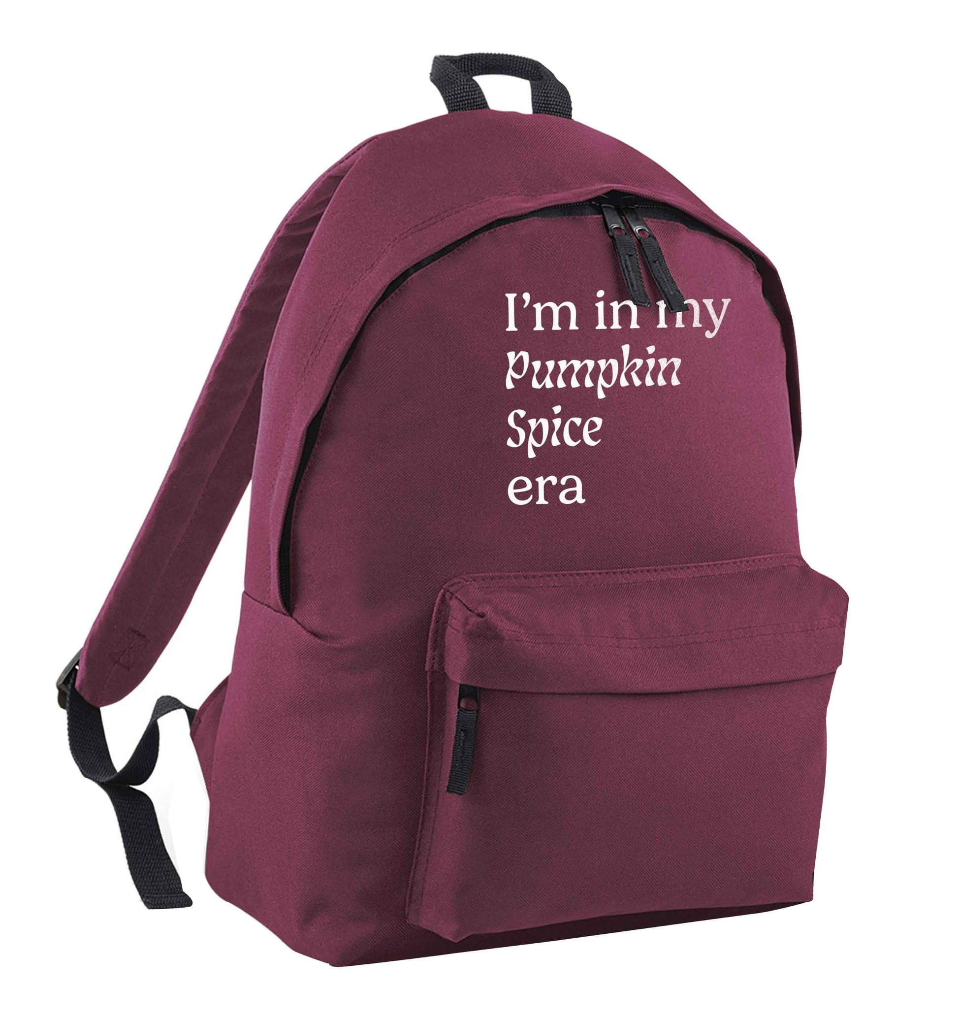I'm in my pumpkin spice era Kit maroon children's backpack