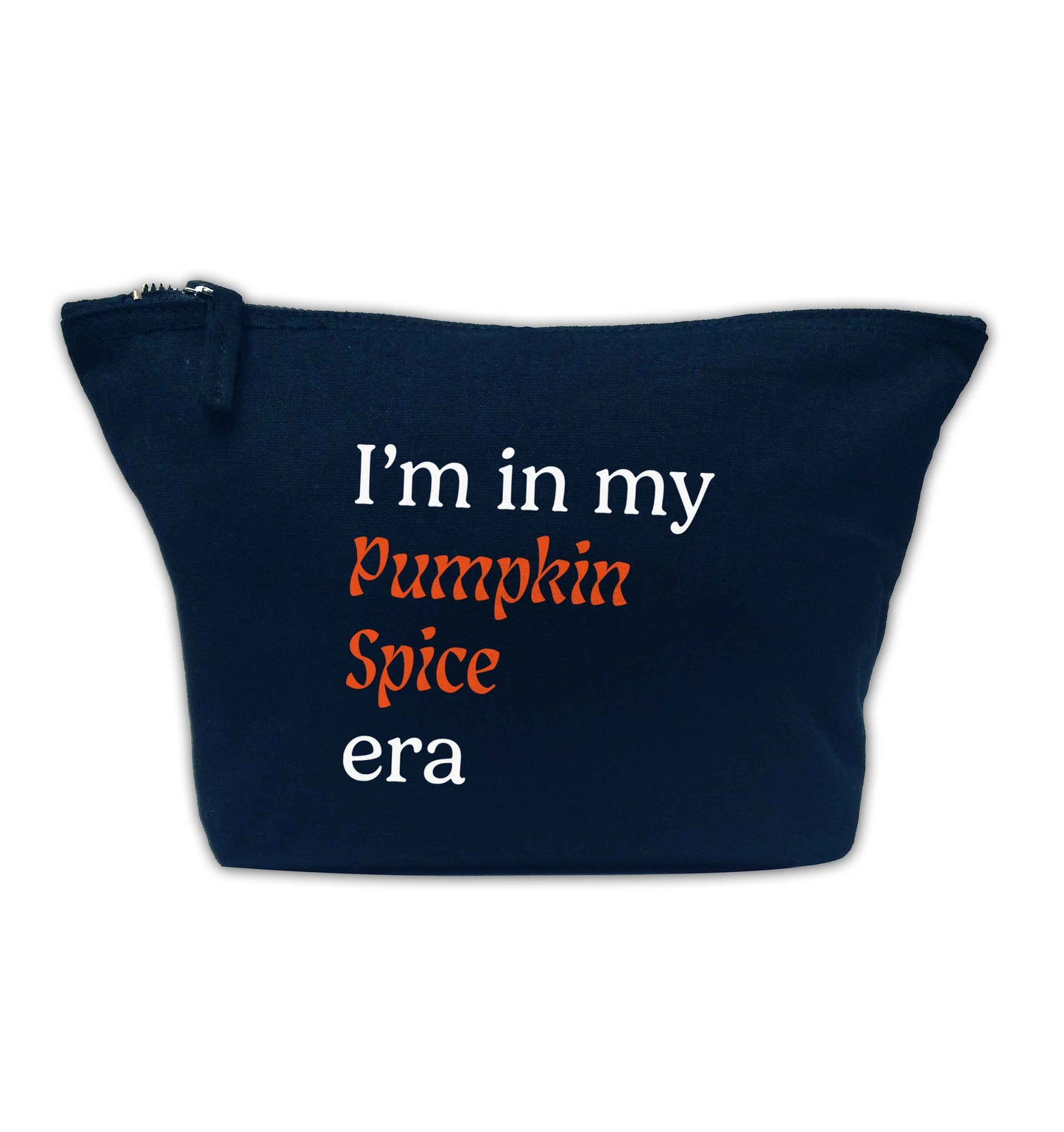 I'm in my pumpkin spice era Kit navy makeup bag
