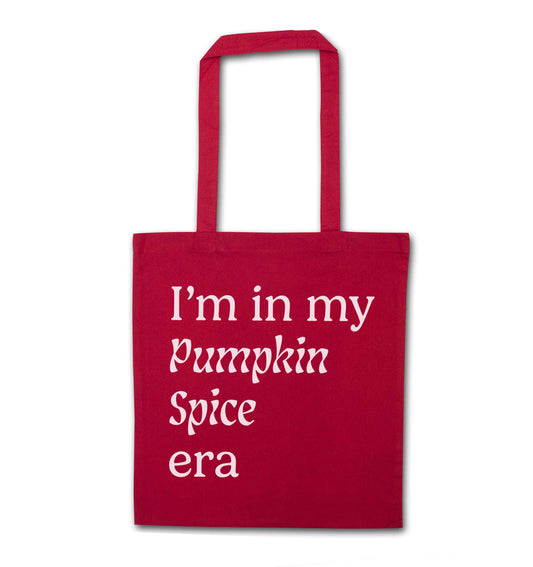 I'm in my pumpkin spice era Kit red tote bag