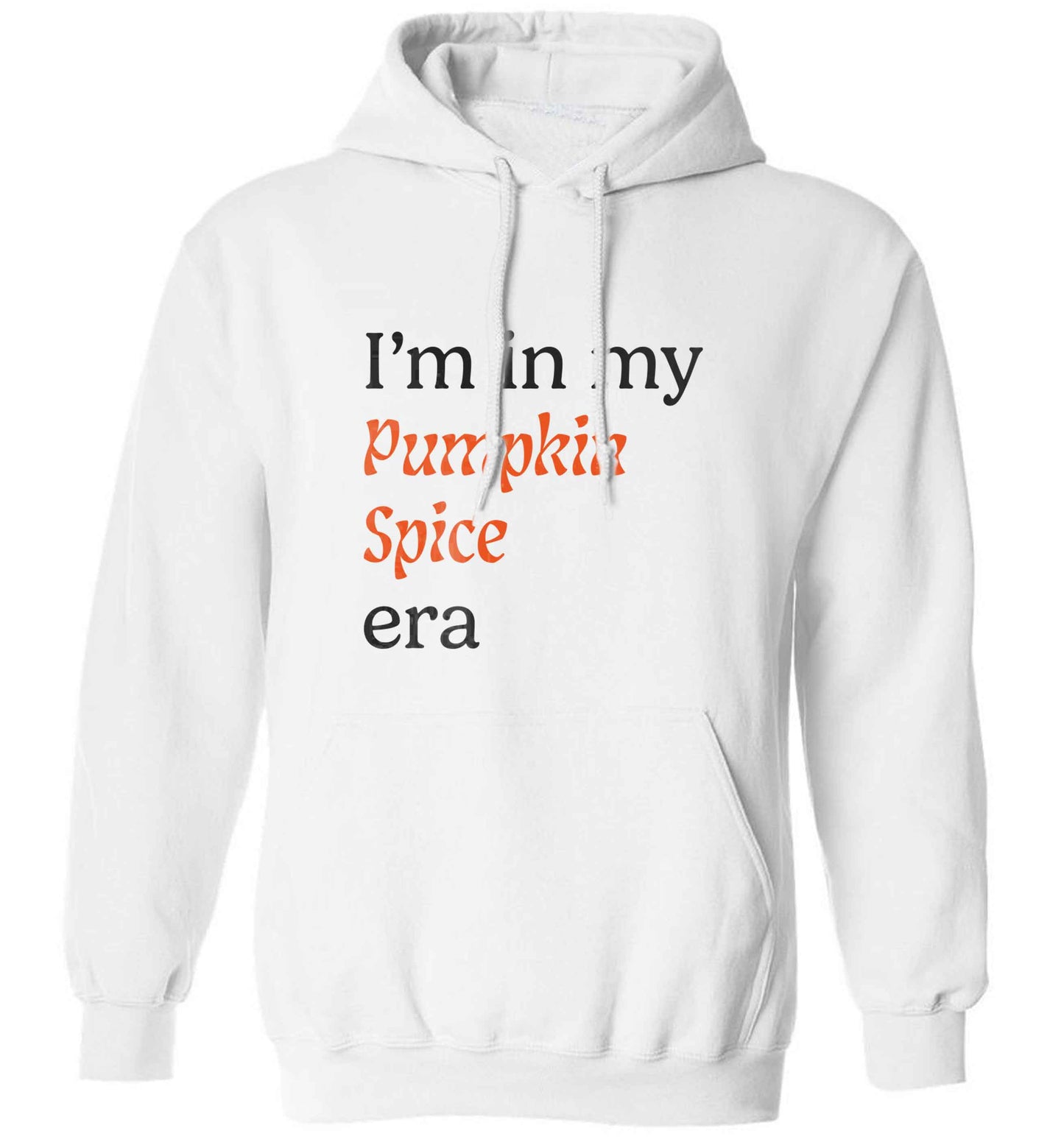 I'm in my pumpkin spice era Kit adults unisex white hoodie 2XL