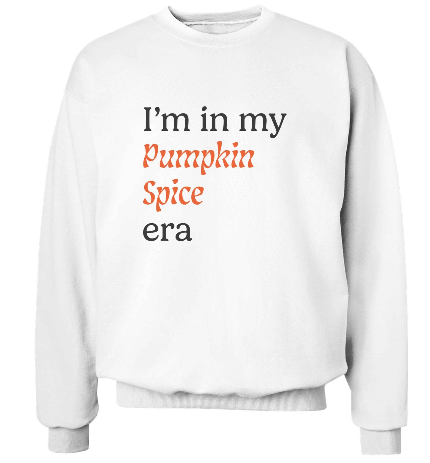 I'm in my pumpkin spice era Kit adult's unisex white sweater 2XL