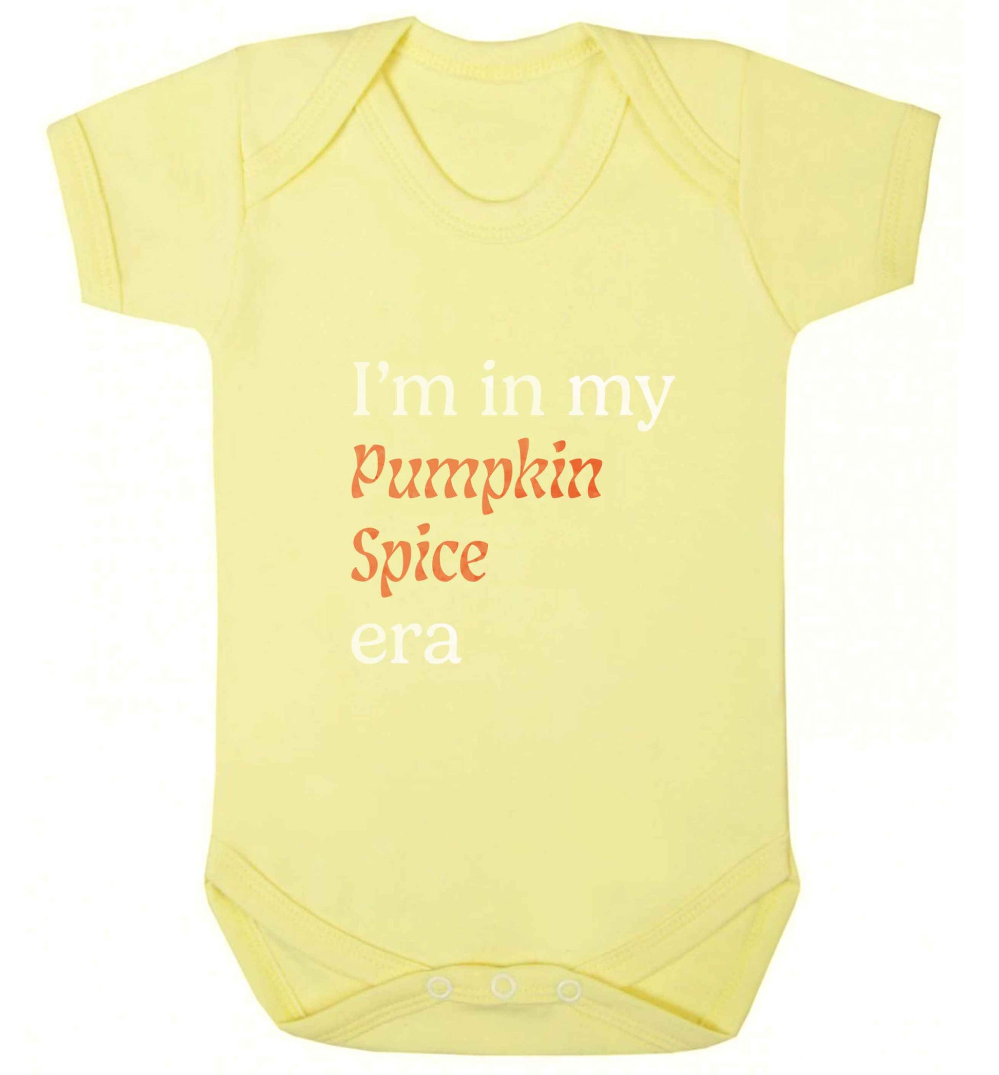 I'm in my pumpkin spice era Kit baby vest pale yellow 18-24 months