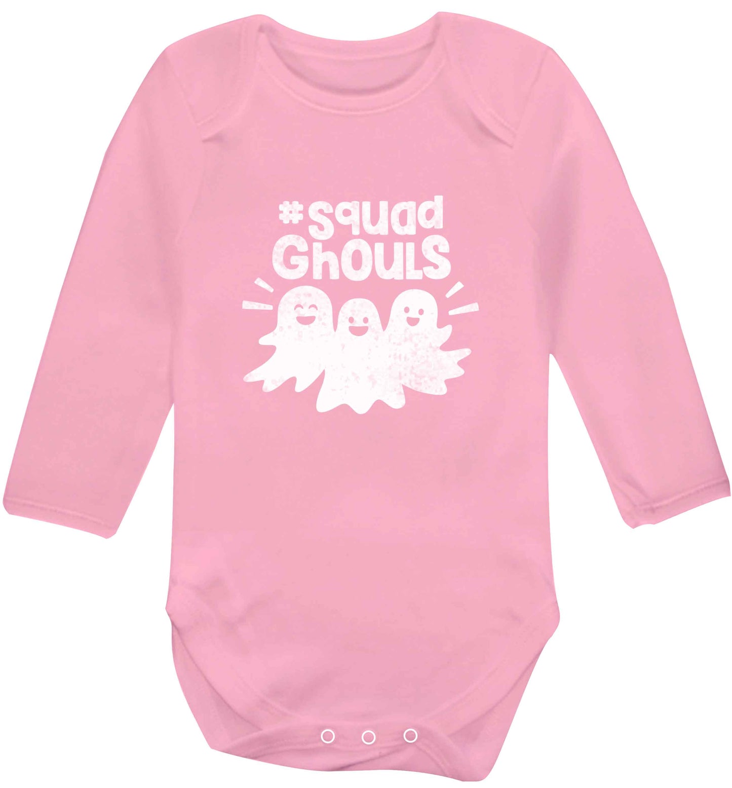 Squad ghouls Kit baby vest long sleeved pale pink 6-12 months
