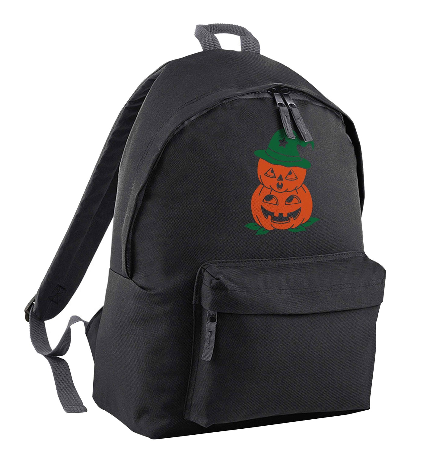 Pumpkin stack Kit black children's backpack