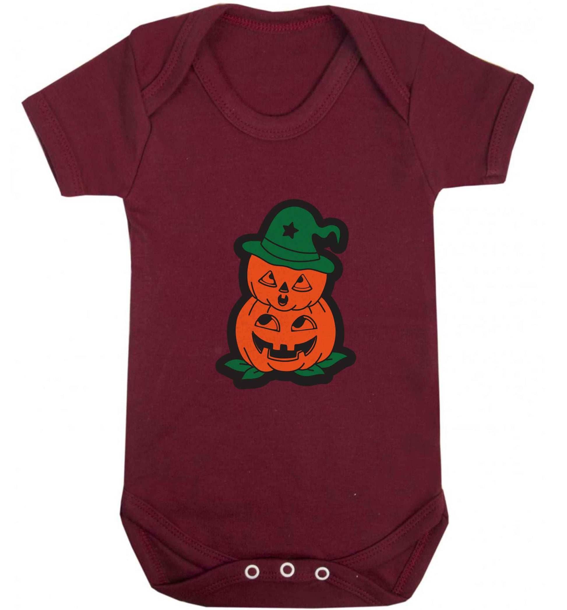 Pumpkin stack Kit baby vest maroon 18-24 months