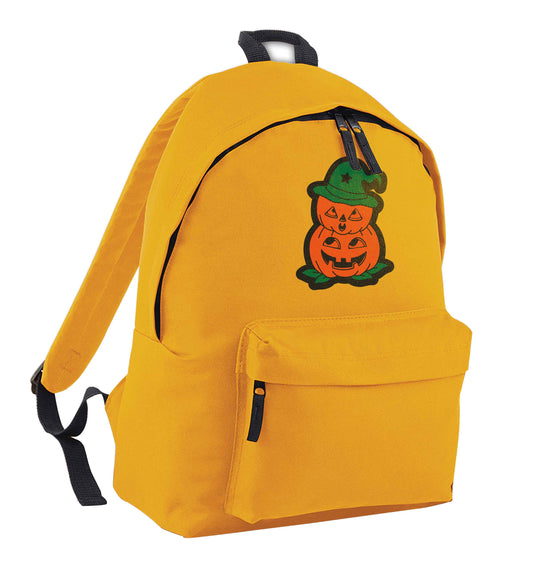 Pumpkin stack Kit mustard adults backpack