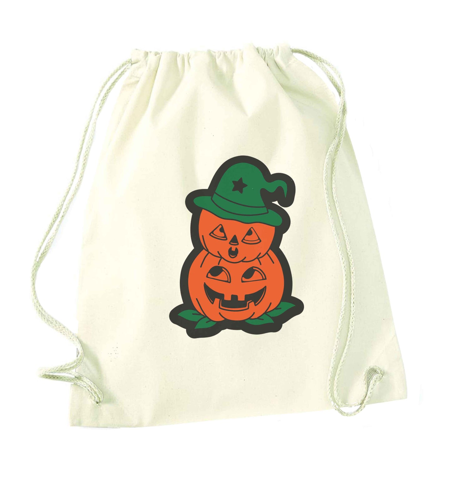 Pumpkin stack Kit natural drawstring bag
