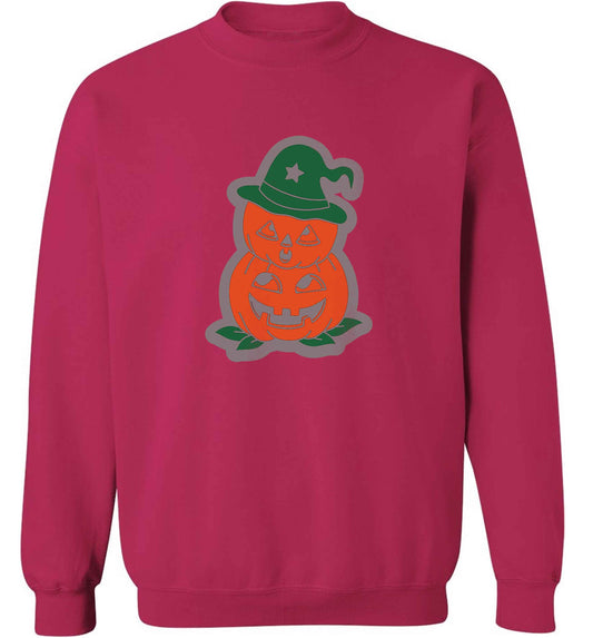 Pumpkin stack Kit adult's unisex pink sweater 2XL