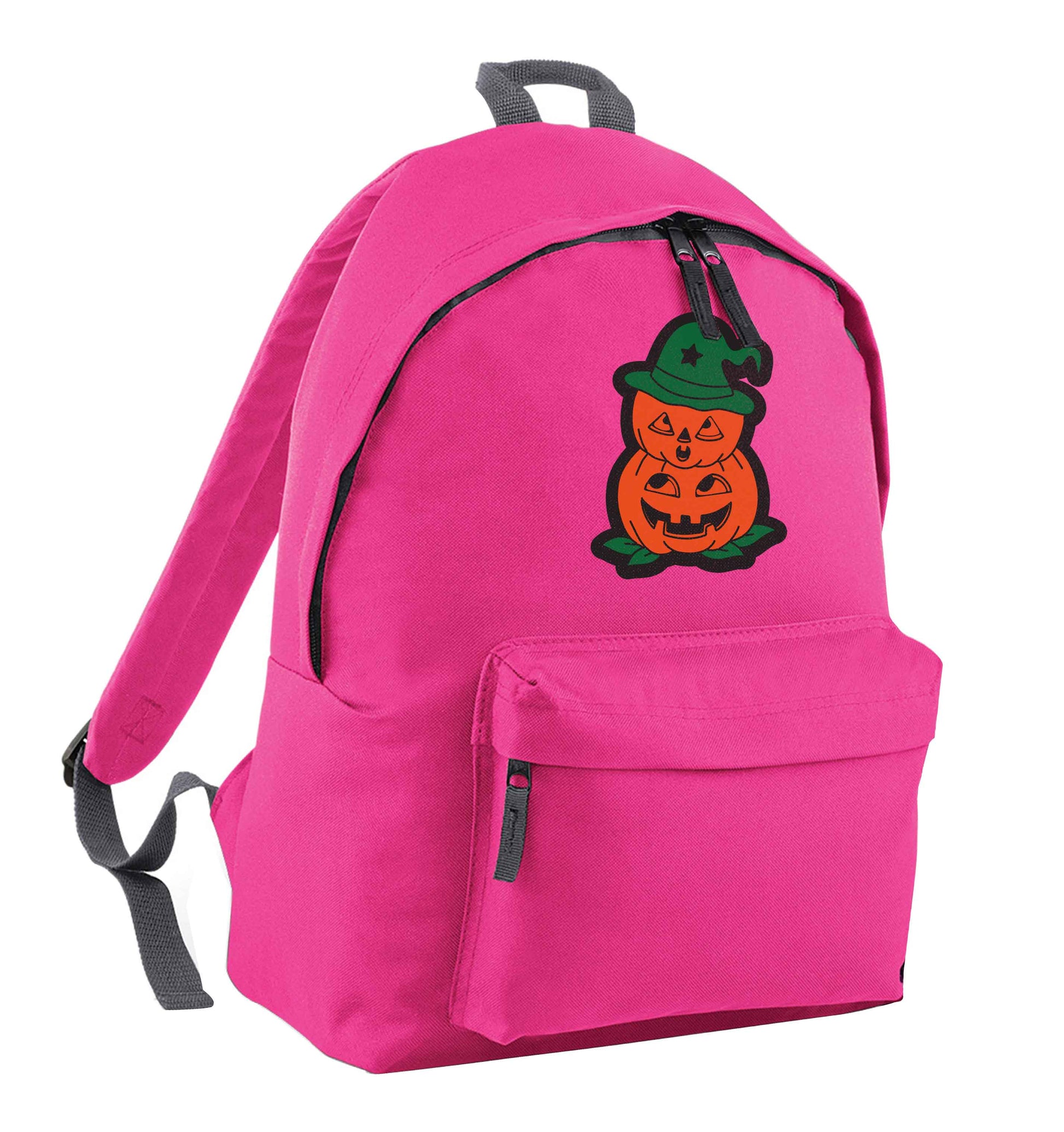 Pumpkin stack Kit pink children's backpack