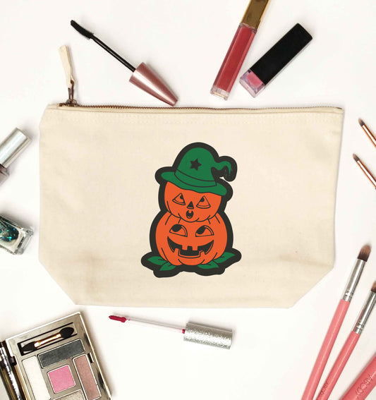 Pumpkin stack Kit natural makeup bag