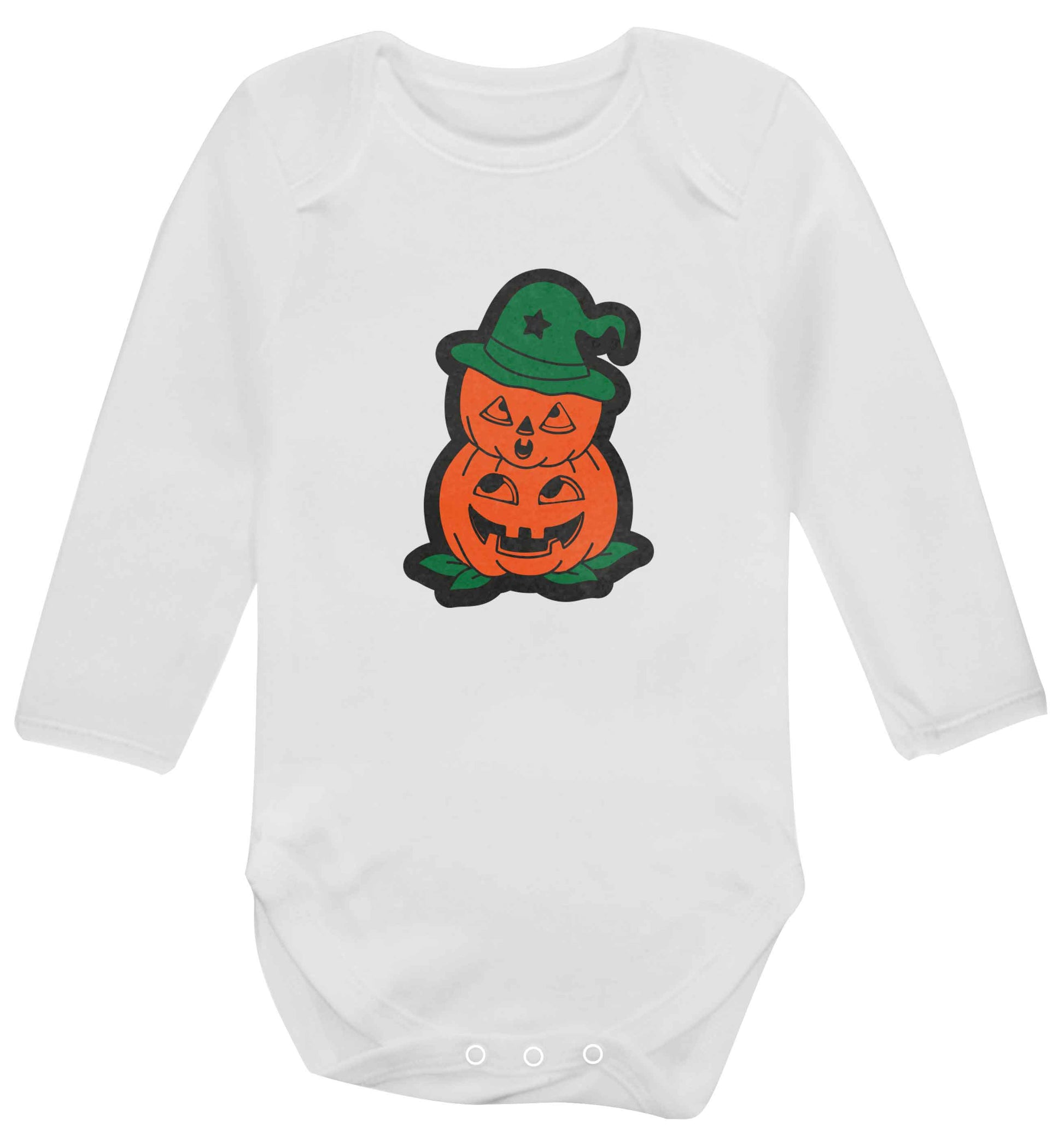 Pumpkin stack Kit baby vest long sleeved white 6-12 months