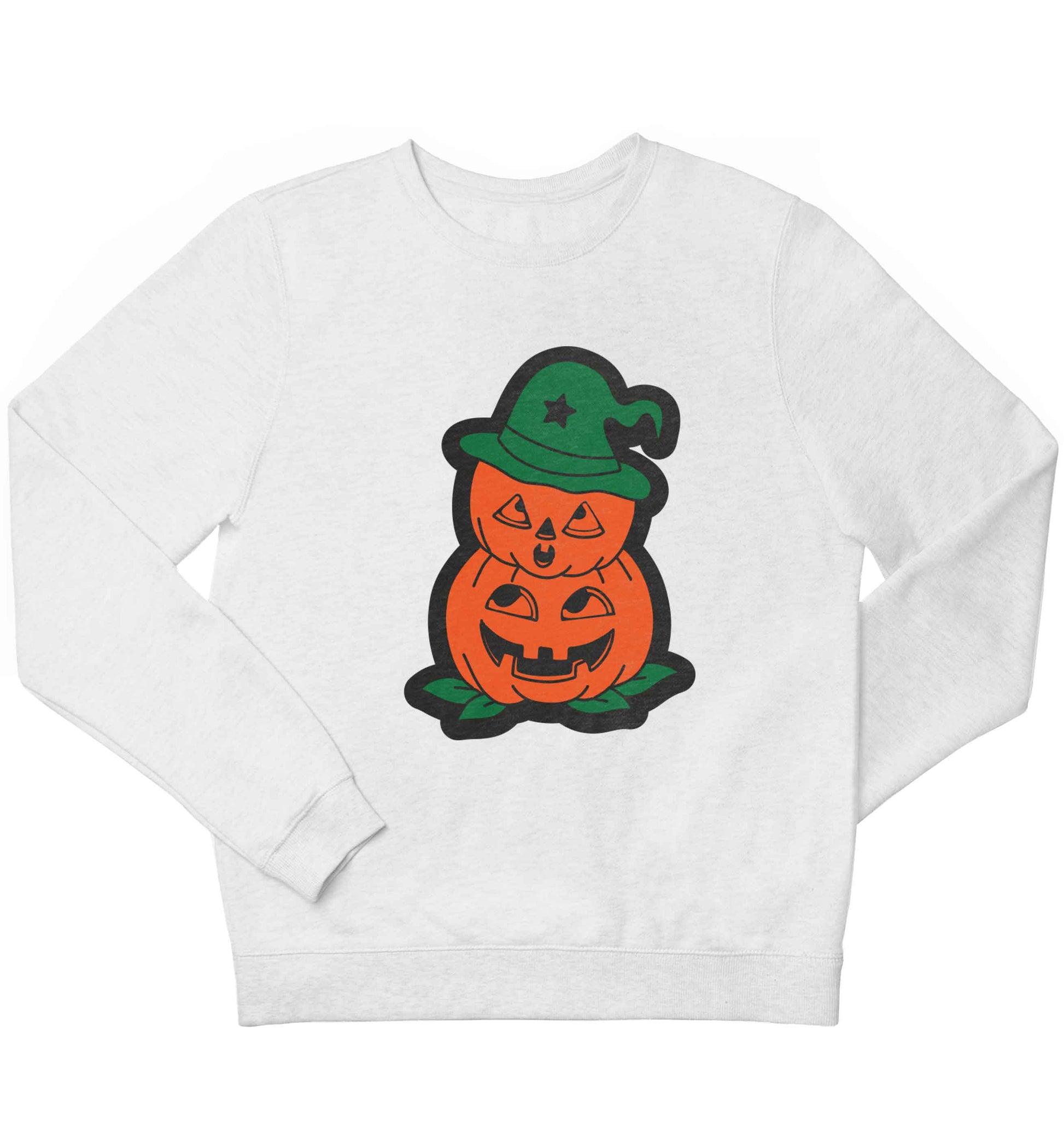 Pumpkin stack Kit children's white sweater 12-13 Years