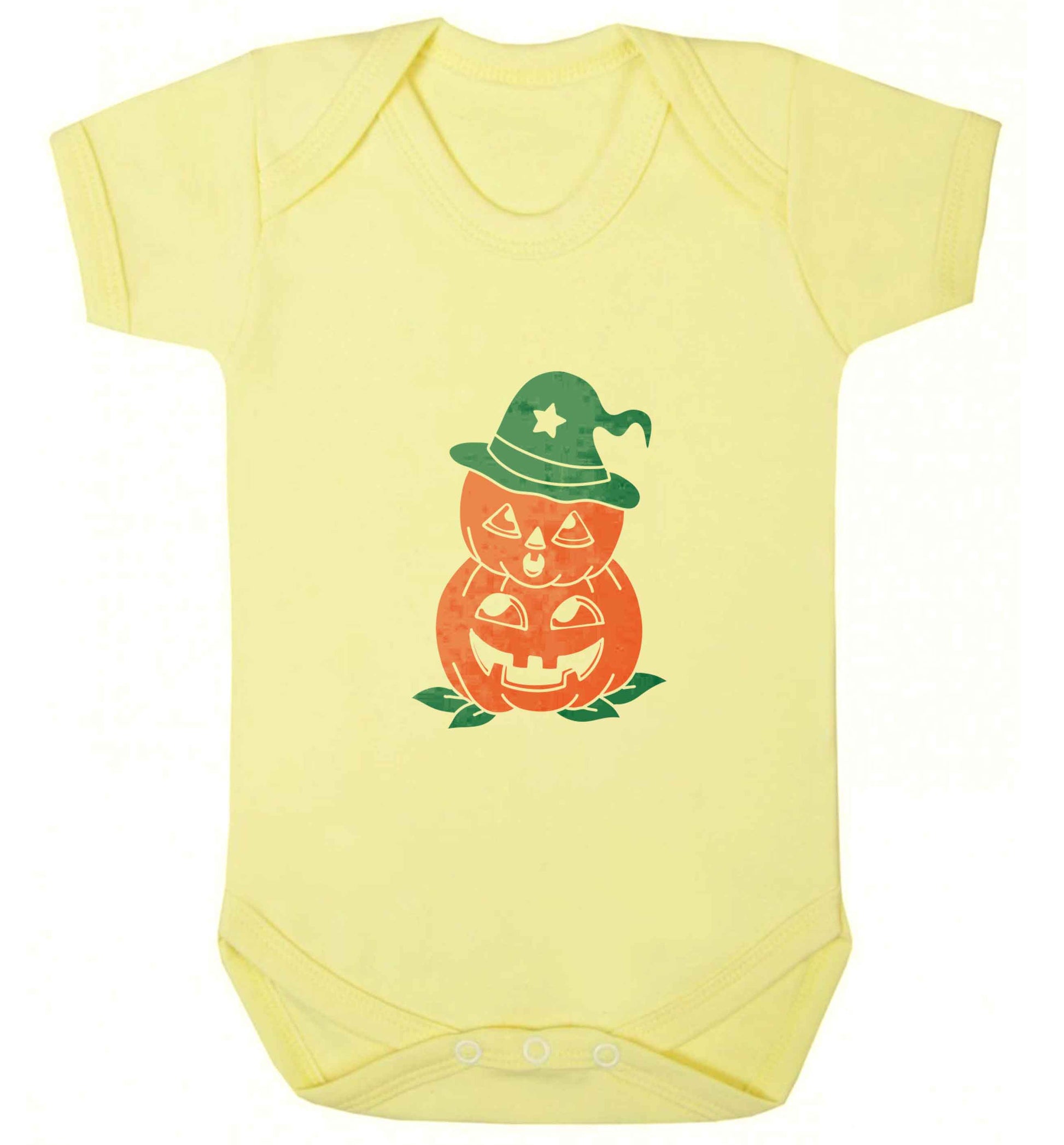 Pumpkin stack Kit baby vest pale yellow 18-24 months