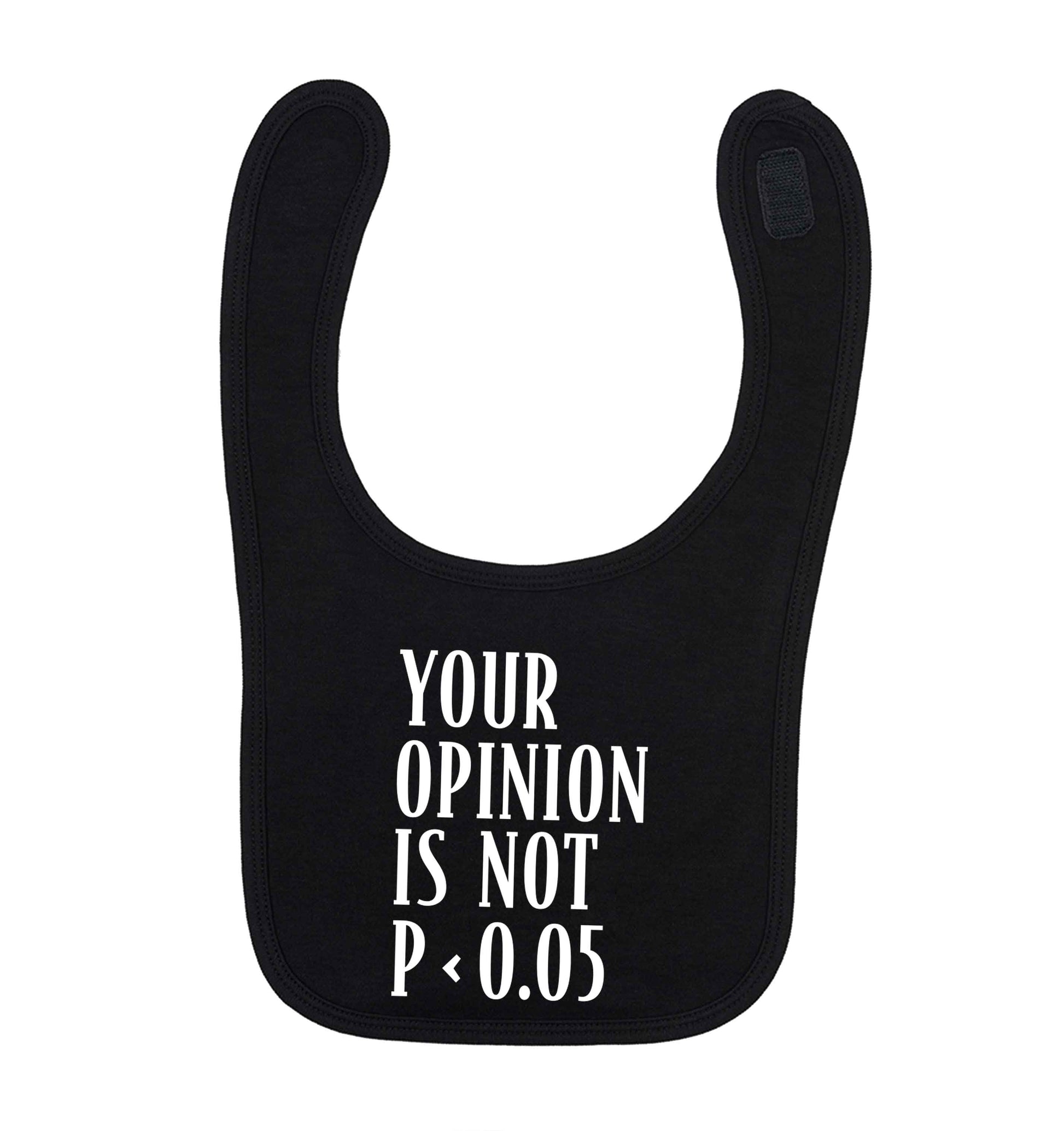 Your opinion is not P < 0.05black baby bib