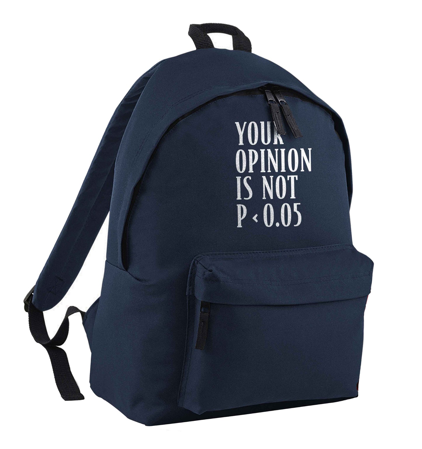 Your opinion is not P < 0.05navy children's backpack
