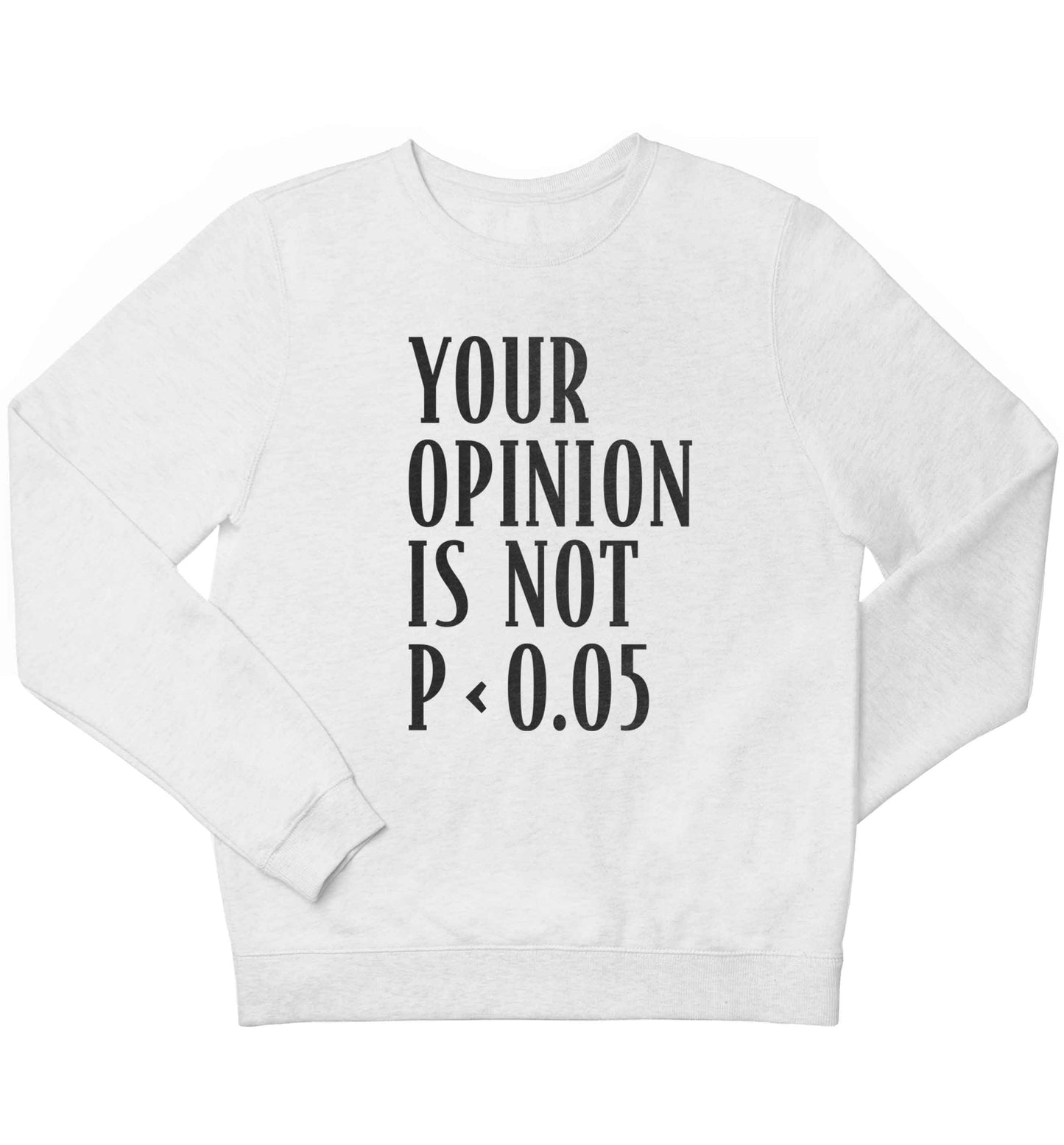 Your opinion is not P < 0.05children's white sweater 12-13 Years