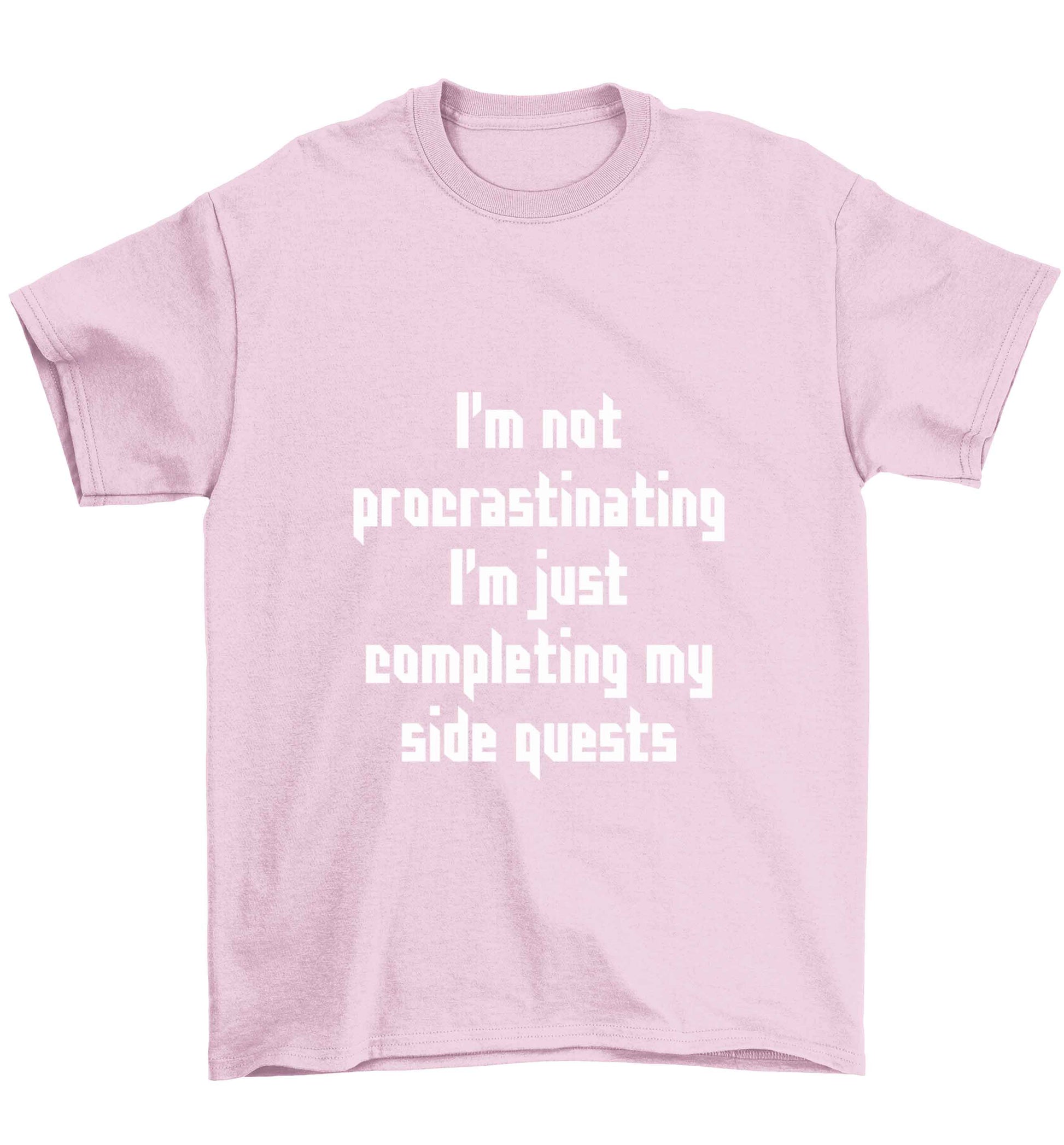 I'm not procrastinating I'm just completing my side quests Children's light pink Tshirt 12-13 Years
