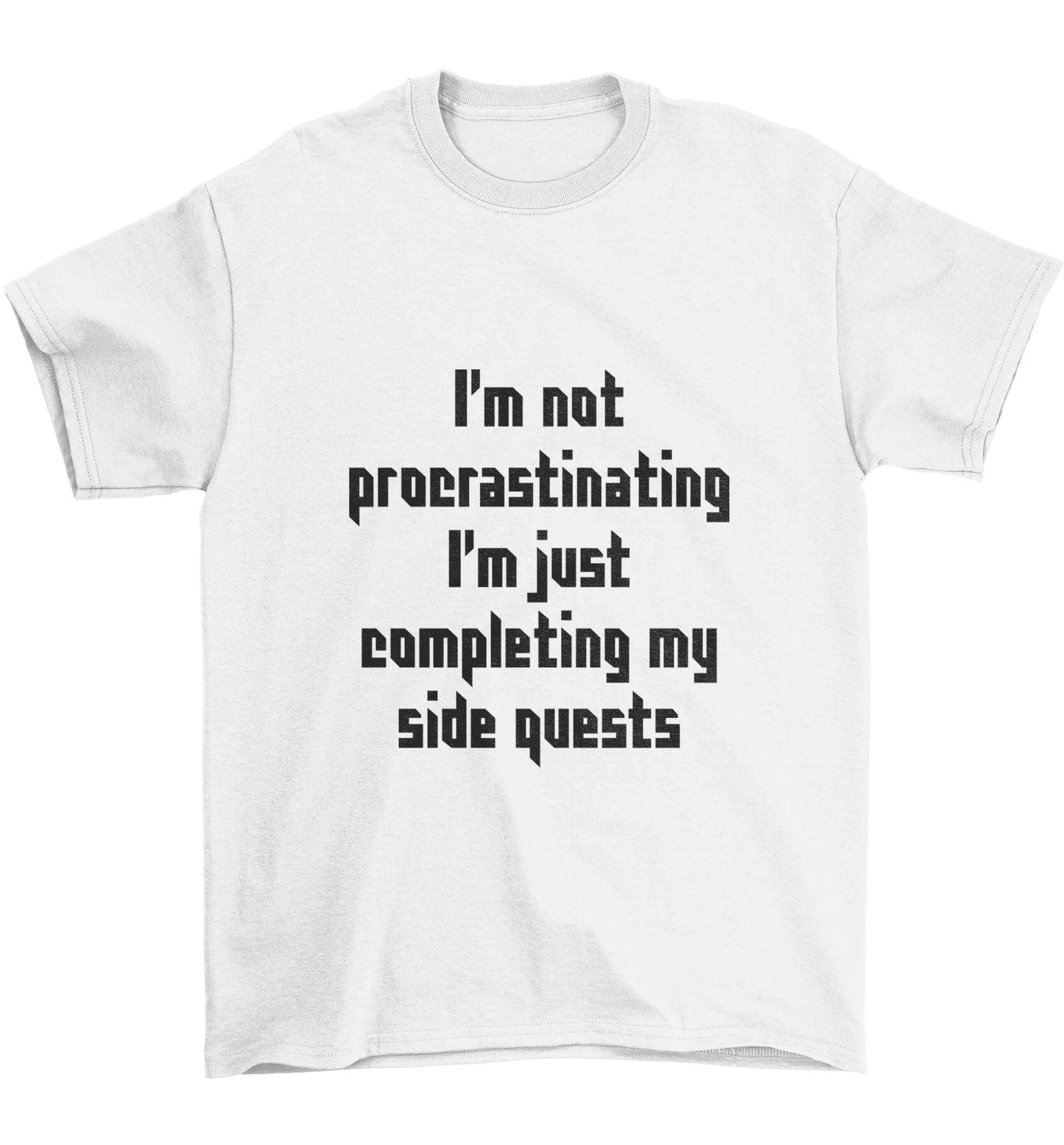I'm not procrastinating I'm just completing my side quests Children's white Tshirt 12-13 Years