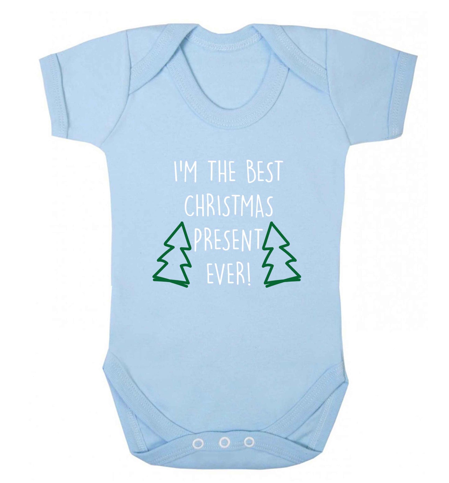 I'm the best Christmas present ever baby vest pale blue 18-24 months