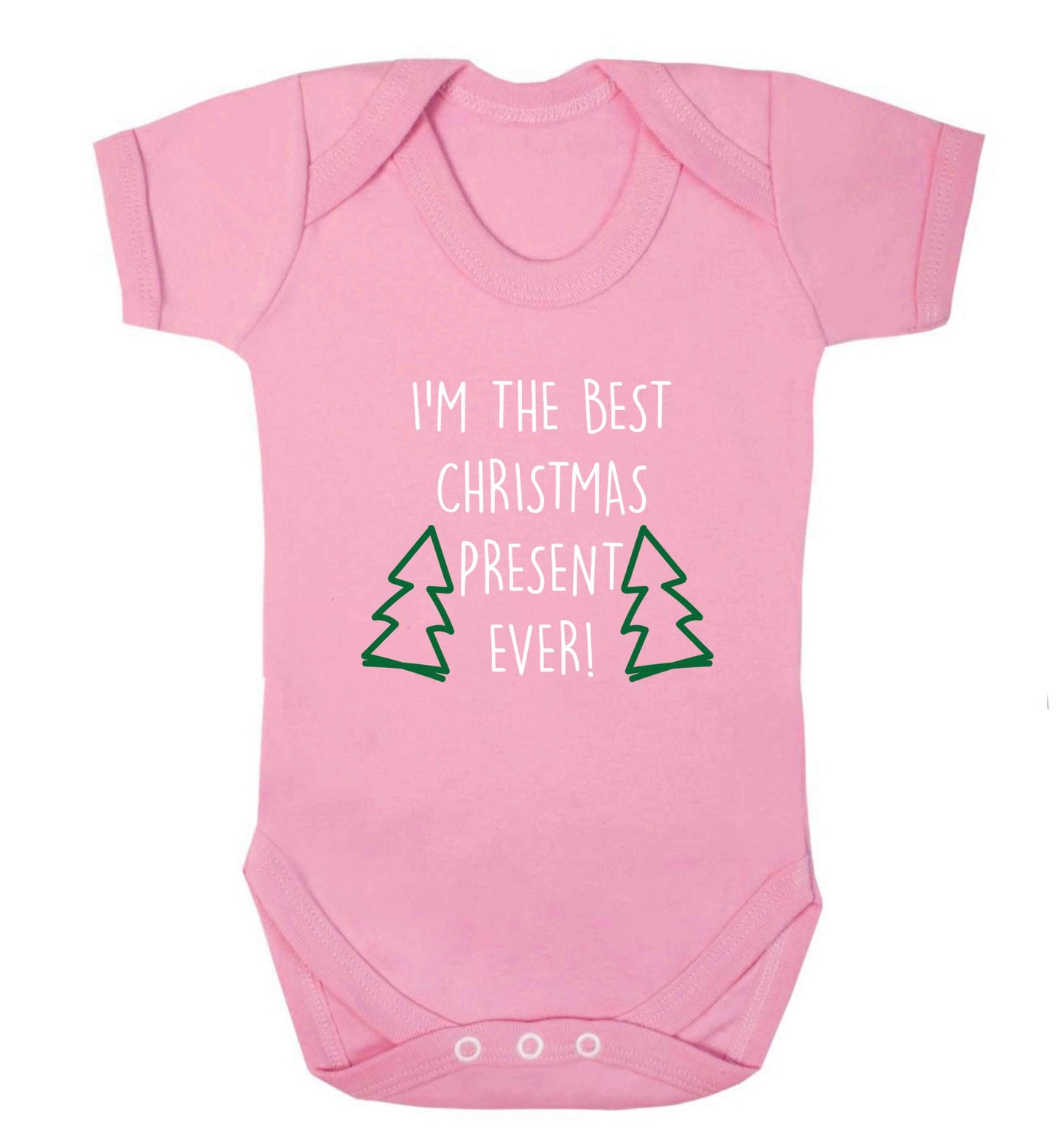I'm the best Christmas present ever baby vest pale pink 18-24 months
