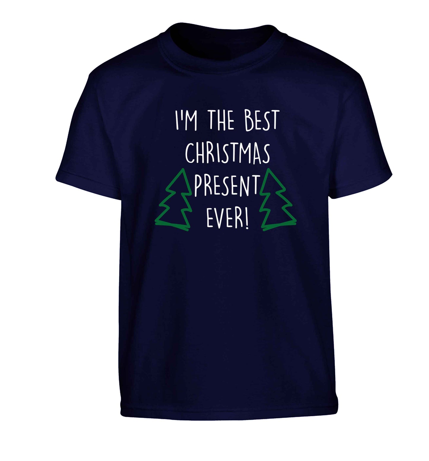 I'm the best Christmas present ever Children's navy Tshirt 12-13 Years