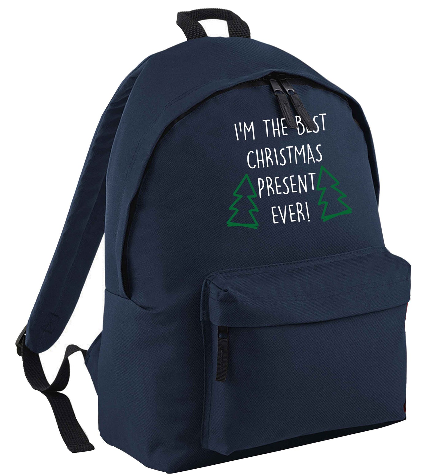 I'm the best Christmas present ever navy adults backpack