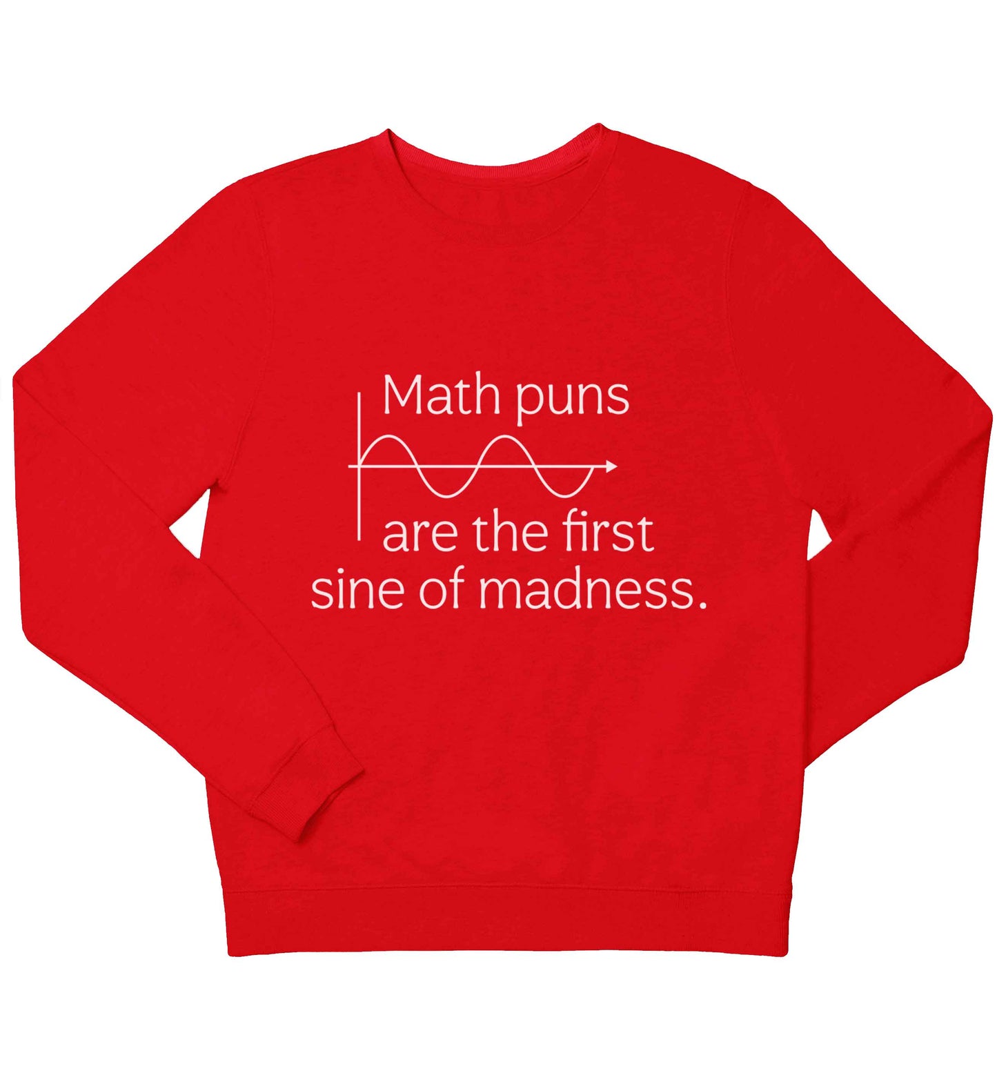 Math puns are the first sine of madness children's grey sweater 12-13 Years