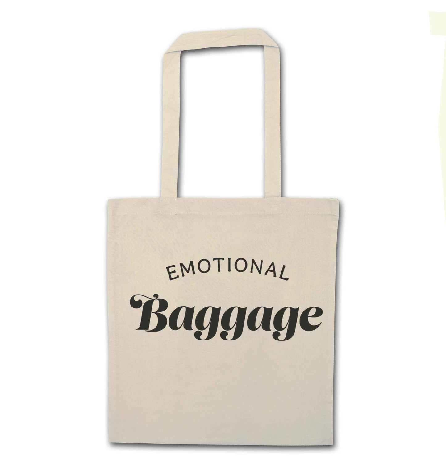 Emotional baggage natural tote bag