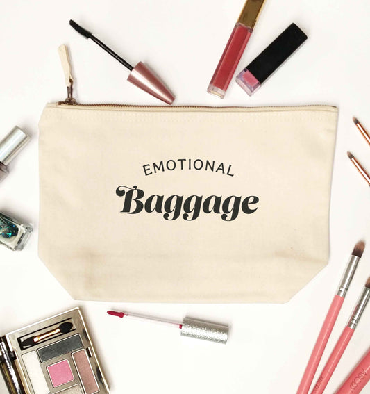 Emotional baggage natural makeup bag
