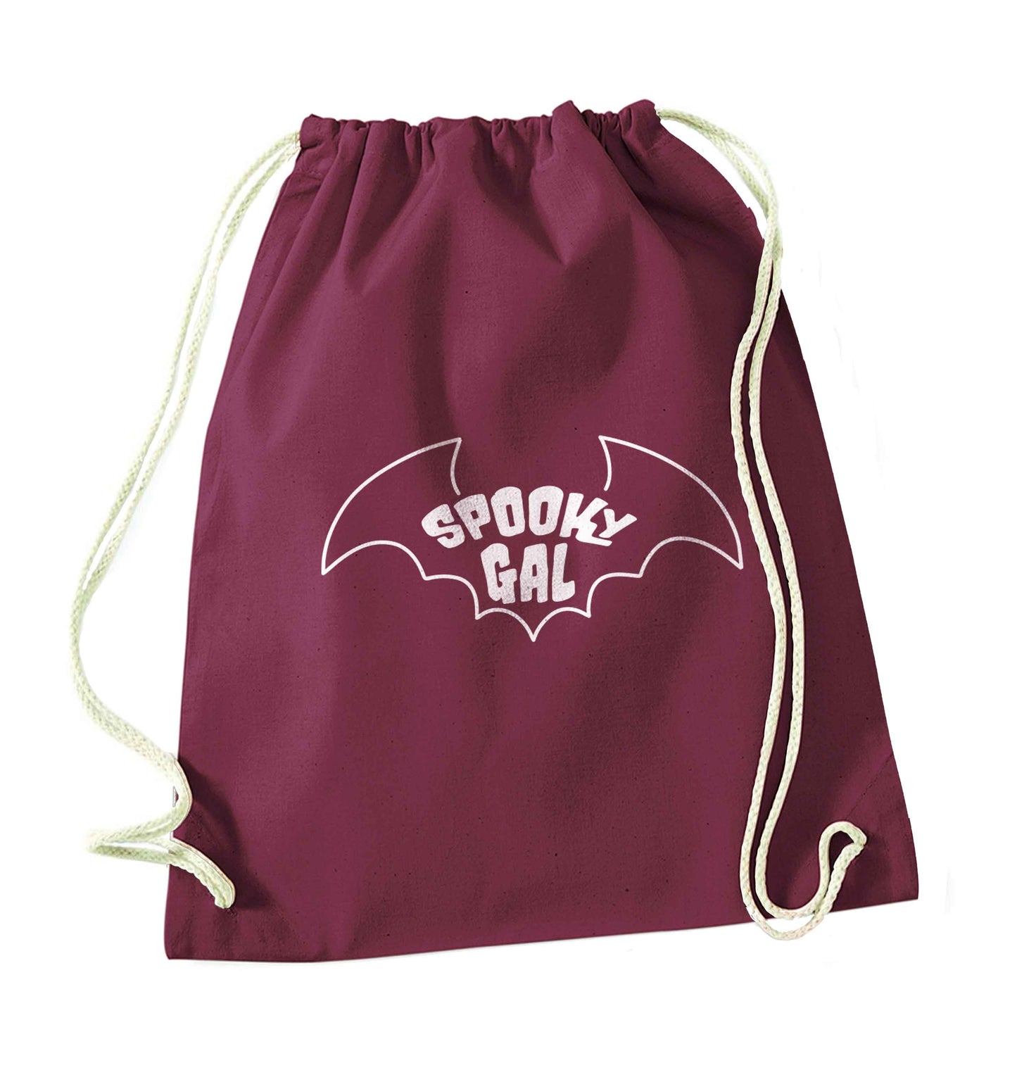 Spooky gal Kit maroon drawstring bag