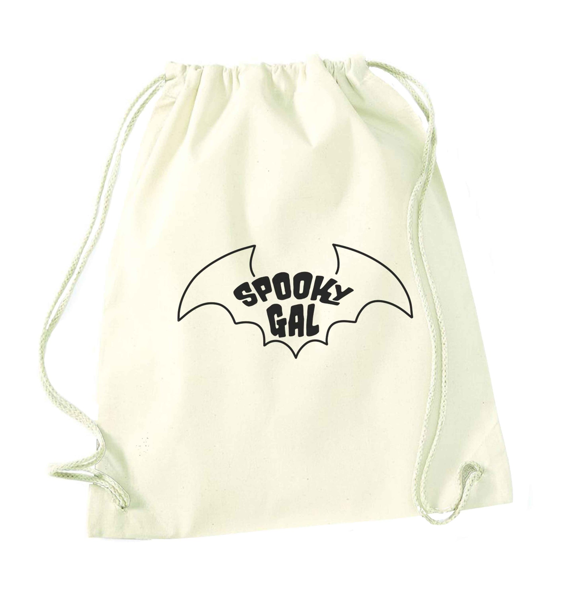 Spooky gal Kit natural drawstring bag