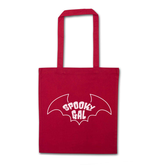 Spooky gal Kit red tote bag