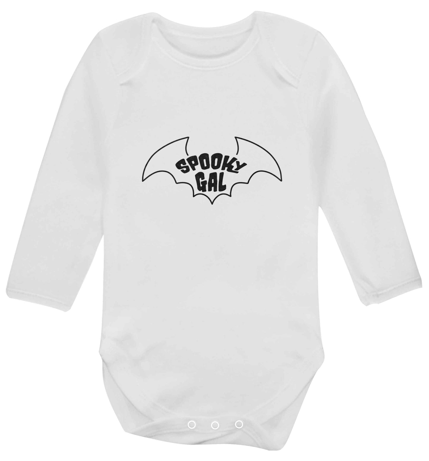 Spooky gal Kit baby vest long sleeved white 6-12 months