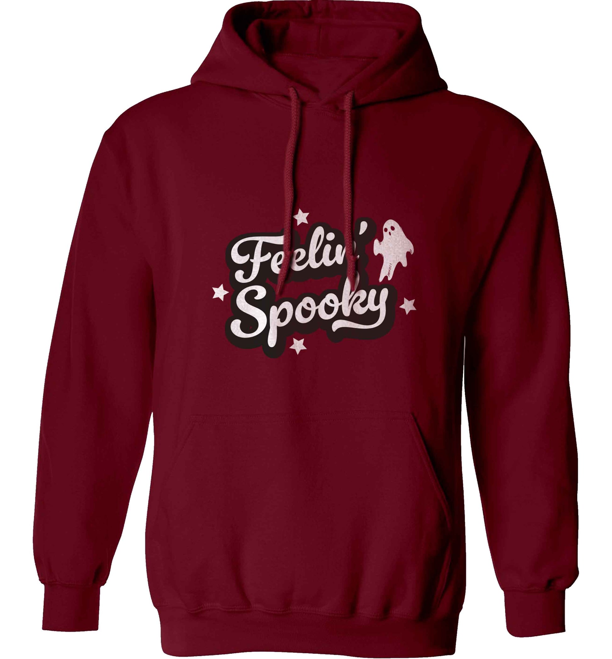 Feelin' Spooky Kit adults unisex maroon hoodie 2XL