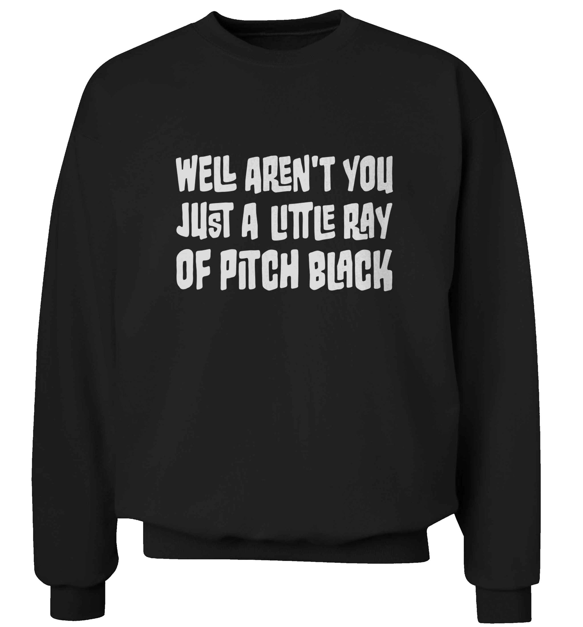 Well aren't you just a little ray of pitch black Kit adult's unisex black sweater 2XL