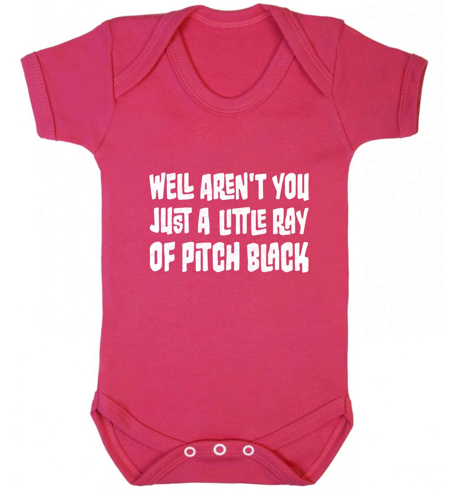 Well aren't you just a little ray of pitch black Kit baby vest dark pink 18-24 months