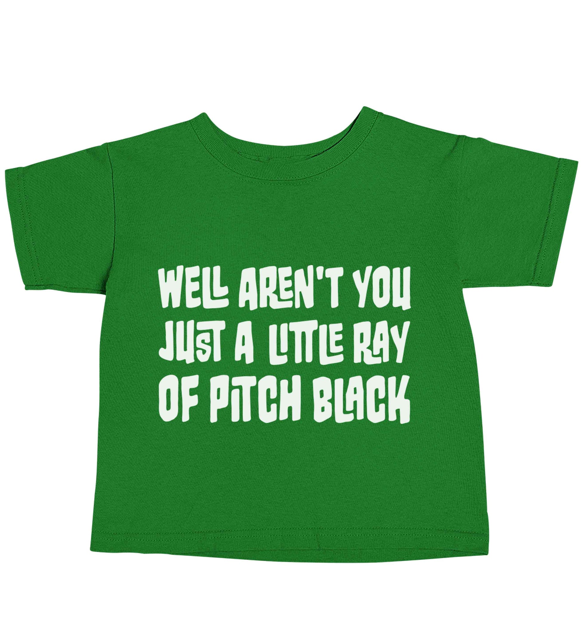 Well aren't you just a little ray of pitch black Kit green baby toddler Tshirt 2 Years