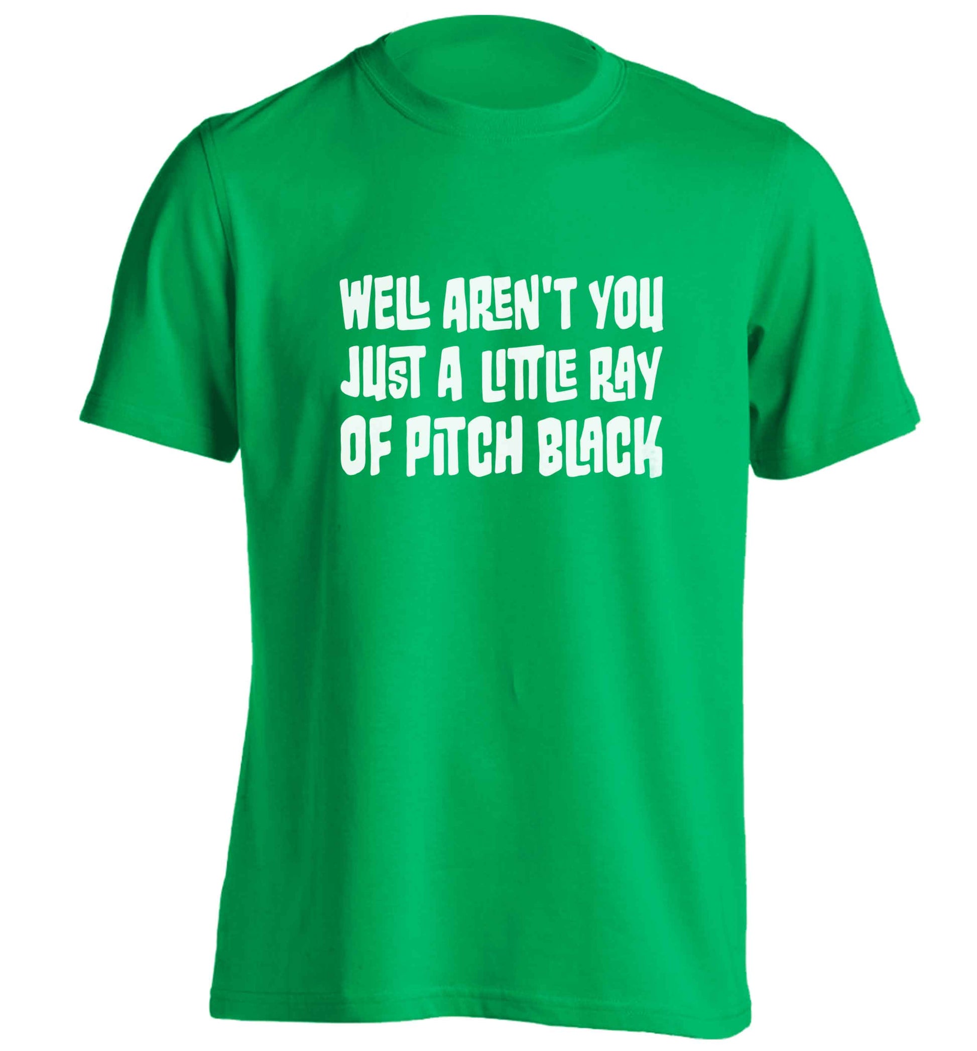 Well aren't you just a little ray of pitch black Kit adults unisex green Tshirt 2XL