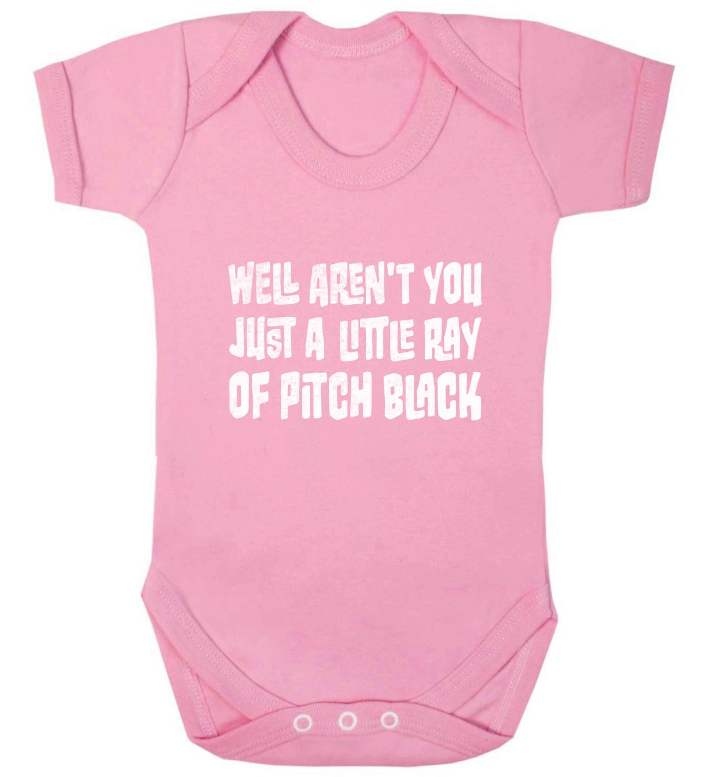 Well aren't you just a little ray of pitch black Kit baby vest pale pink 18-24 months